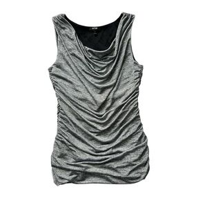 Apt 9 Lined Gray Shimmery Sleeveless Women's Top -XS